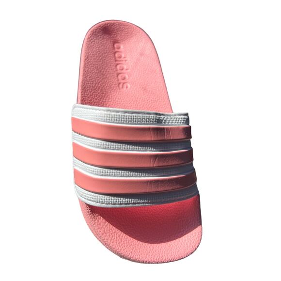 adidas Unisex-Child Adilette Shower Slides: Quick-Dry, Cloudfoam Comfort, SZ 10 - Picture 3 of 4